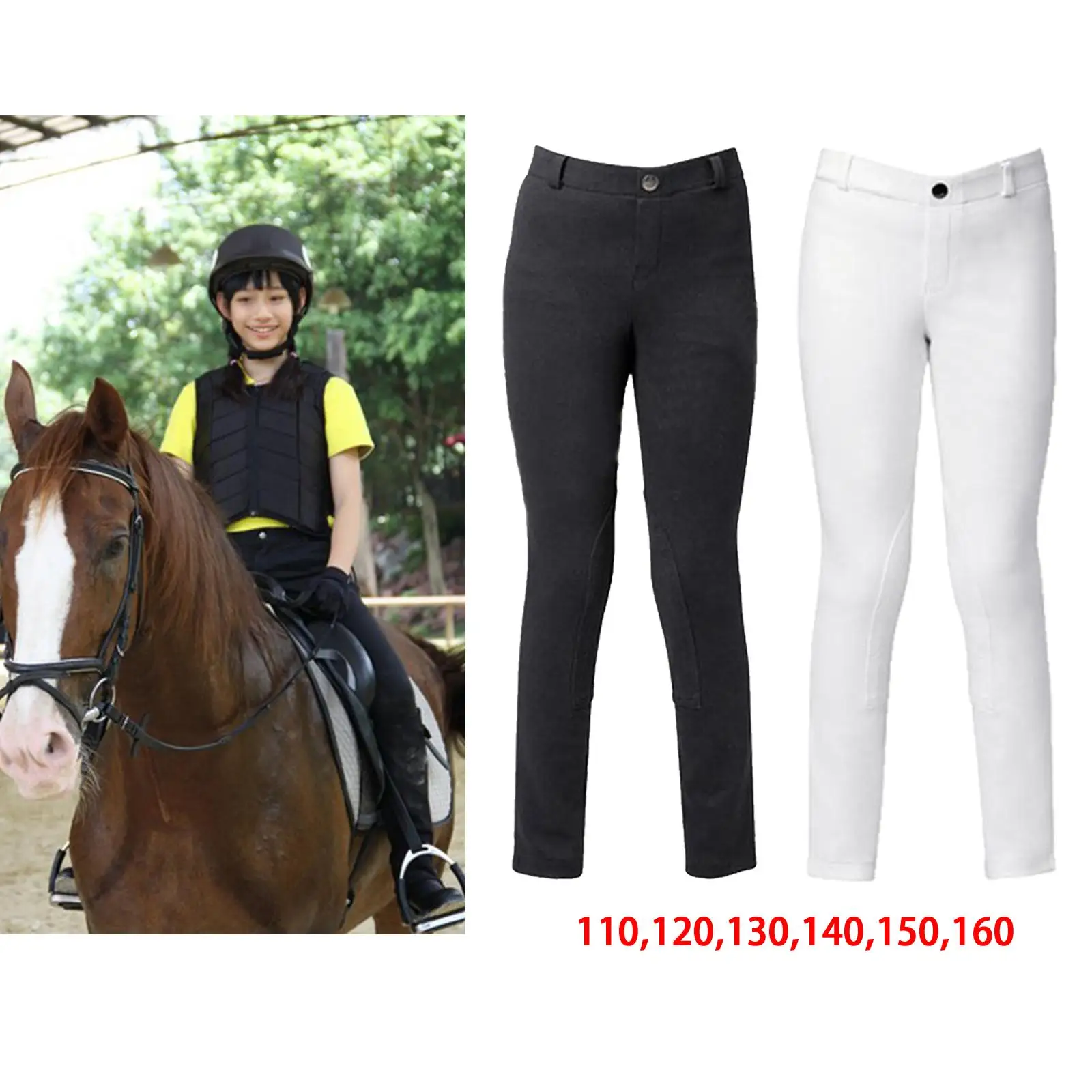 Pantalones de montar a caballo suaves para niños, calzones ecuestres, pantalones de montar a caballo Unisex