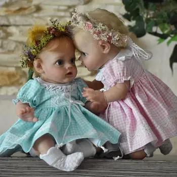 30CM already painted finished baby reborn doll Flo fairy Elf bebe doll lifelike real touch mini baby 3D skin visible