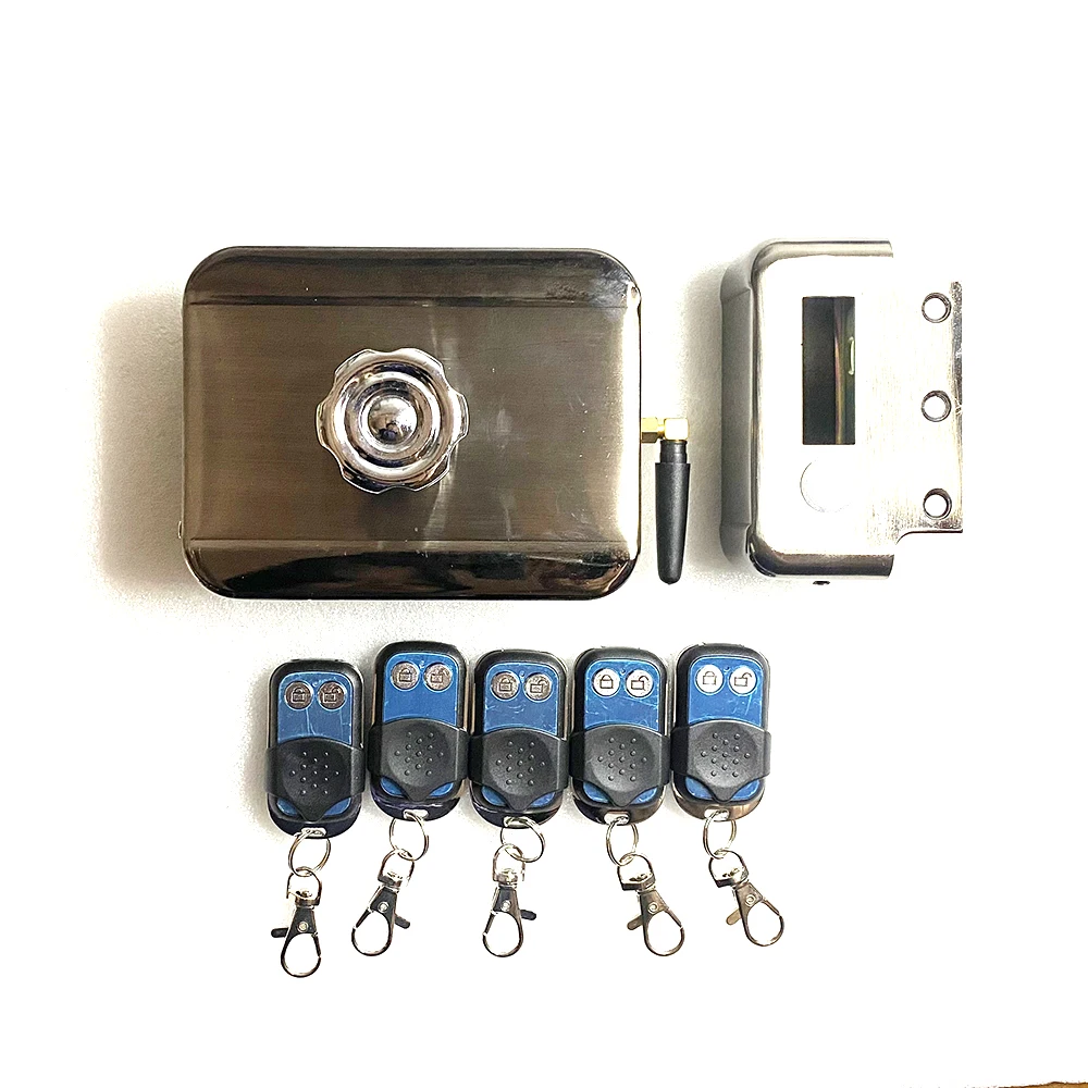 Wireless Remote Control Door Lock Invisible Lock Anti-theft Battery Driven Electronic Lock Keyless Door Entry