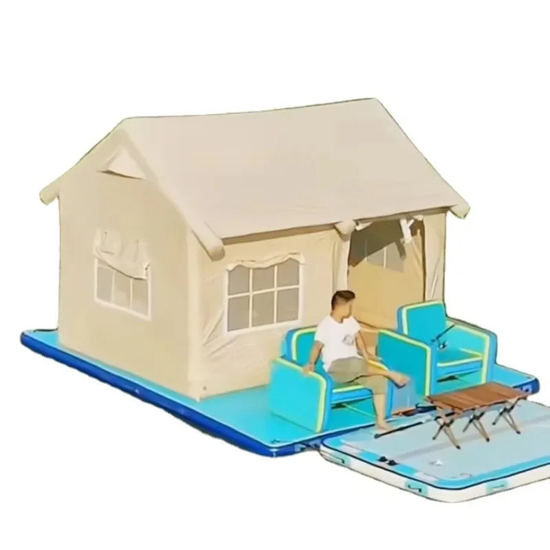 2025 Big 5-8 People Integrated Air Column Inflatable Air Floating Family Tent