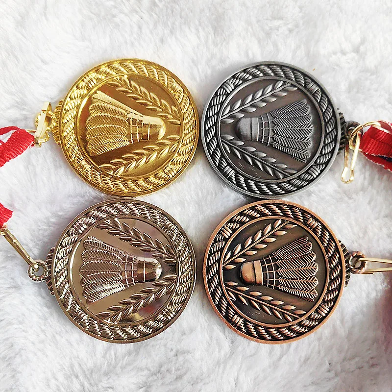 Badminton medal Game  MedalGold Color Medal and  Silver Color Medal and Branze Color Meda 5.0 cm