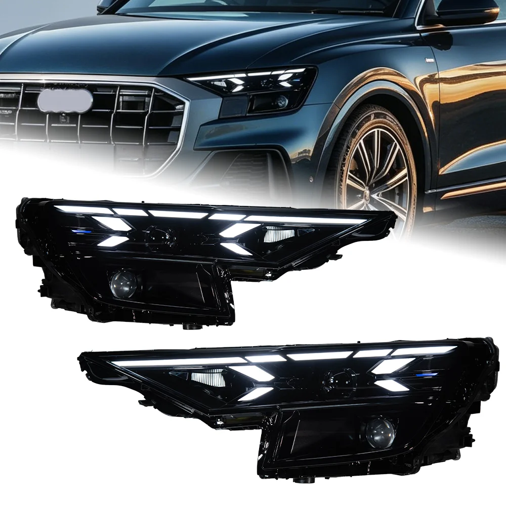 Car Lights For Audi Q8 LED Headlight 2020-2024 Projector Lens Front Head Lamp Dynamic Signal Animation Automotive Accessories