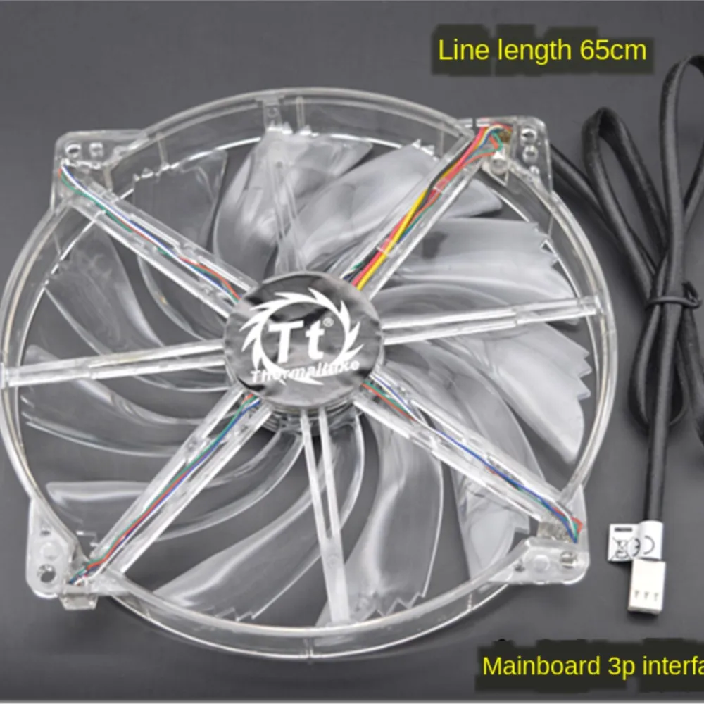 For TT 17cm 170mm Chassis Fan Ultra-Quiet Computer Cooling Ventilating Fan 17020 Led Blue Light Fan 170x170x20mm