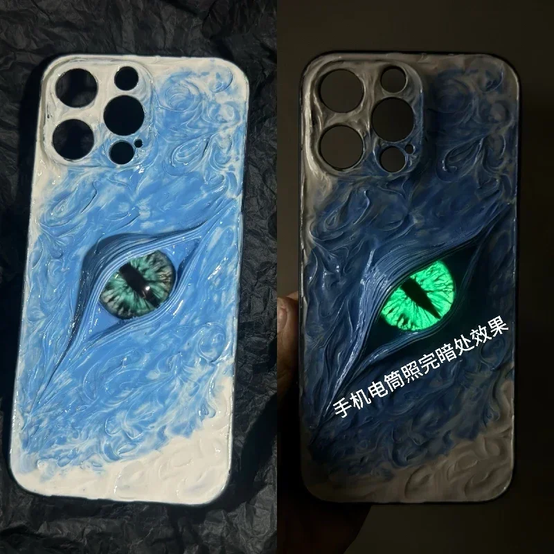 

4040 Original Handmade Phone Case 3D Luminous Horror Cthulhu Eyes Customized Horror Gothic Bloody Punk Dark Halloween Gift