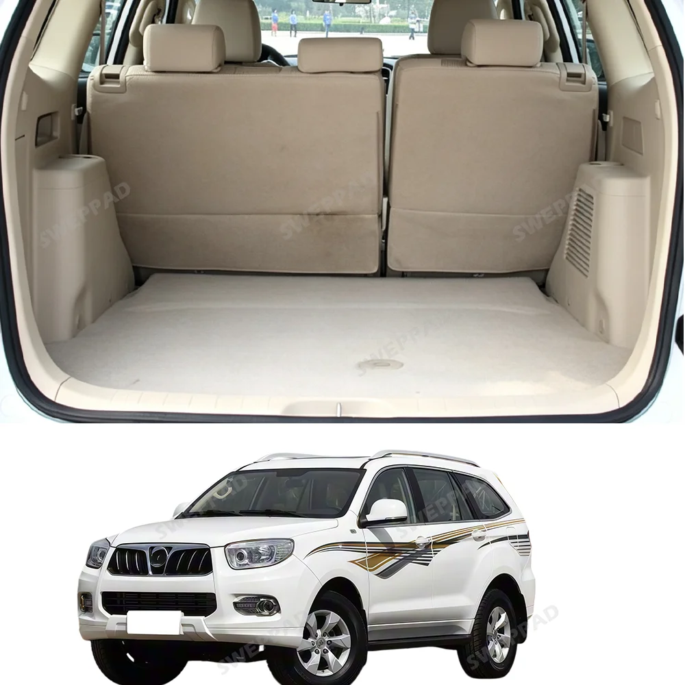 Car Floor Mats For Foton Sauvana (5-Seat) 2015 2016 Trunk mat Cargo Liner Protection Carpet Custom Floor Liners Accessories
