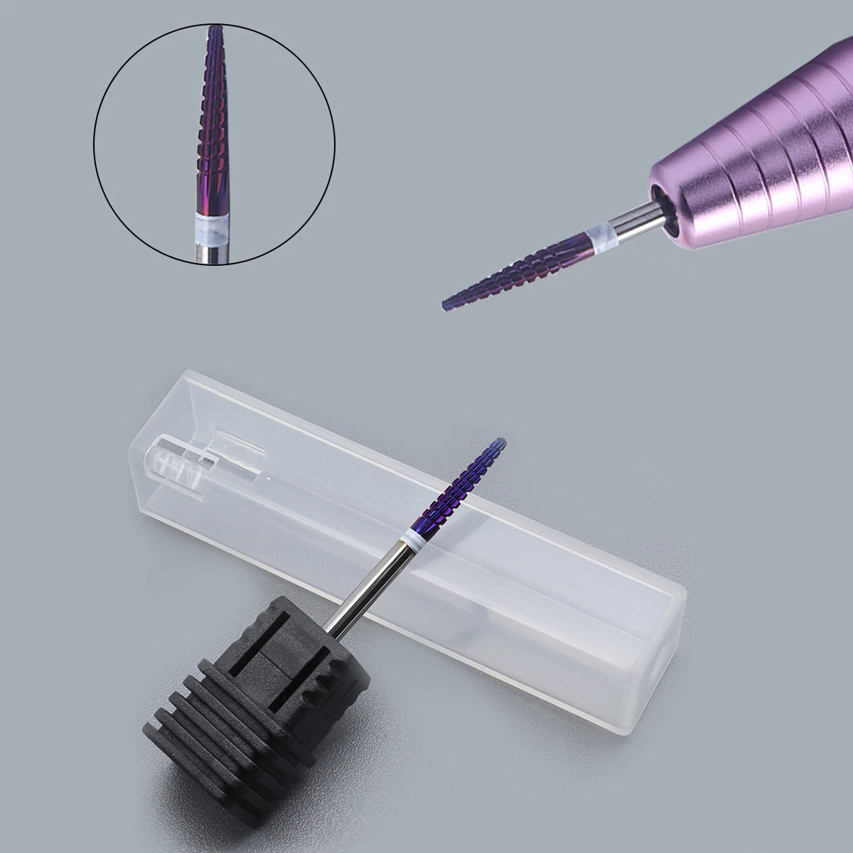 

Hot! Purple Pro Whole Carbide Nail Drill Bits Nail Art Electric Drill Machine Files Nail Art Tools cut and polish bottom nail