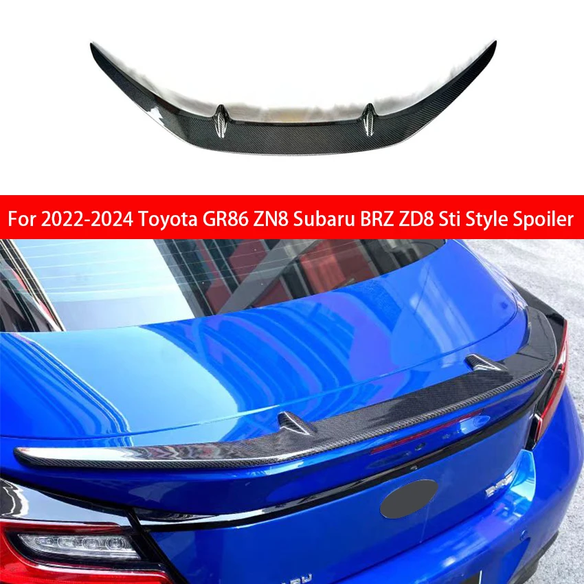 

For 2022-2024 Toyota GR86 ZN8 Subaru BRZ ZD8 STI Style Car Rear Spoiler Wing Trunk Lip Tail Trunk Spoiler Trim Car Accessories