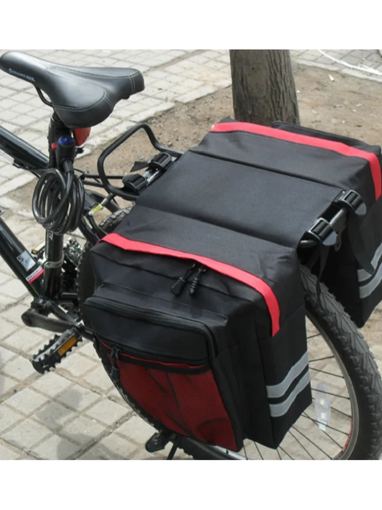 AliExpress High capacity double-sided bicycle rear rack bag counter circulation and waterproof bicycle rear bag are convenient to carry