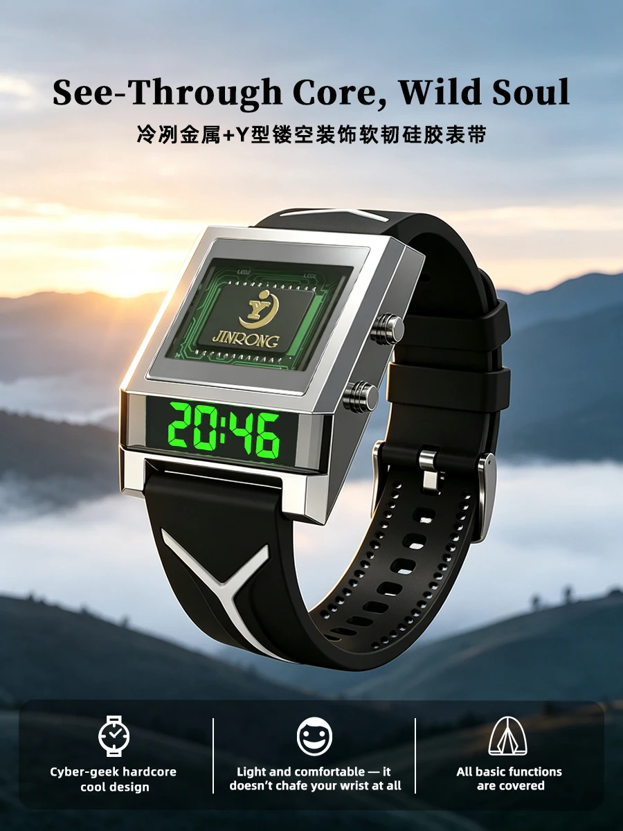 Fashion Men Digital Wristwatch - Watch Display Box ulasan dan harga