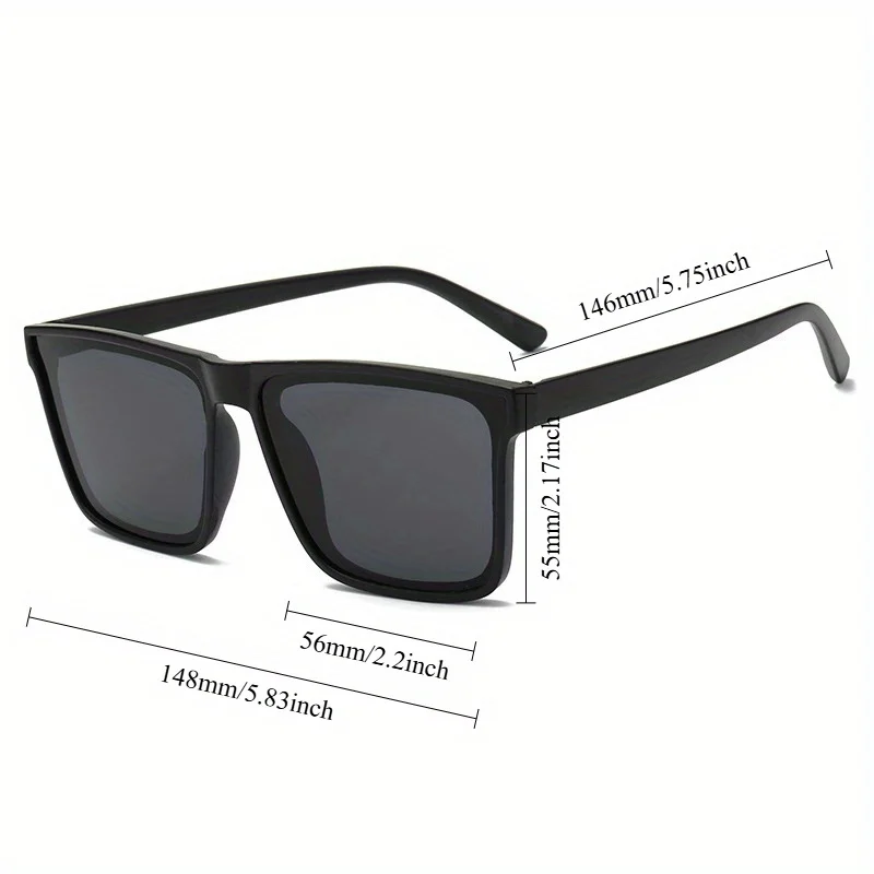  Klassische Quadratische Sonnenbrille für Männer und Frauen Modische Brillen Punk Rechteckiges Design Sonnenbrillen Retro Angelbrillen UV400 – Detail 6