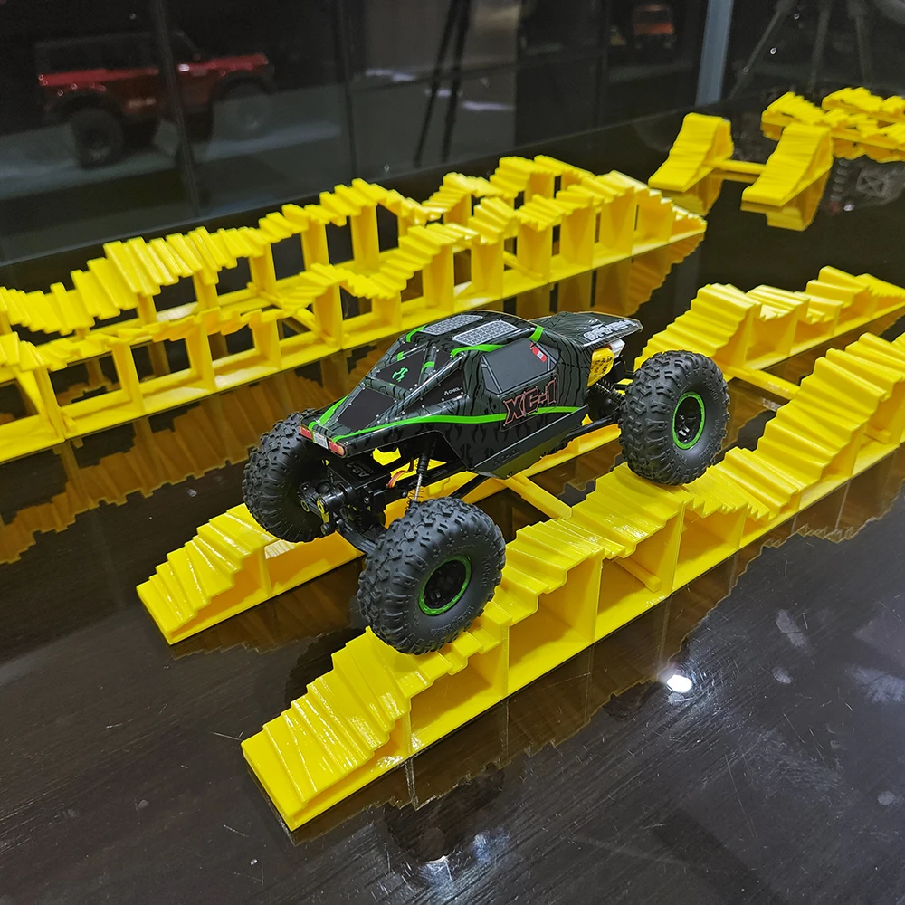 DARKSKY محاكاة جسر شبه منحرف تسلق عقبة جسر كومبو منحدر حاد ل 1/24/1/18 RC نموذج سيارة الزاحف الملحقات