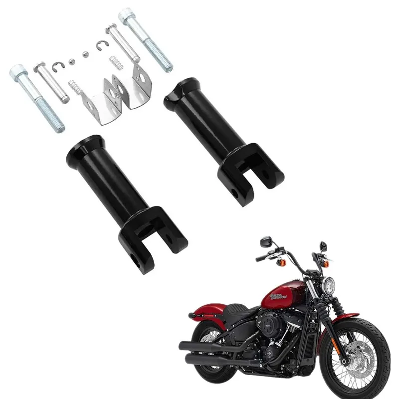 For Harley Deluxe Street Bob Fat Boy Sport Glide Softail Slim 2018-2022 2019 Passenger Motorcycle Rear Footpeg Supports Mounts