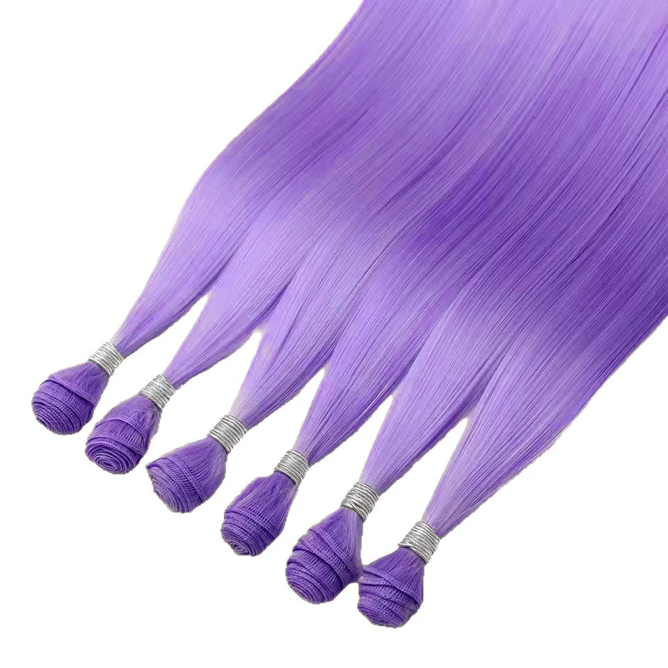 BeiBei Purple Straight Hair Extensions Heat Resistant Fibers Synthetic Wig Bundles Crochet Braids Hair Braiding Hair Extensions