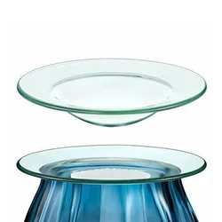 10cm/12cm Candle Making Wax Heating Bowl Kits Round Replacement Oil Warmer Dish Clear Glass Wax Melt Bowl Plate