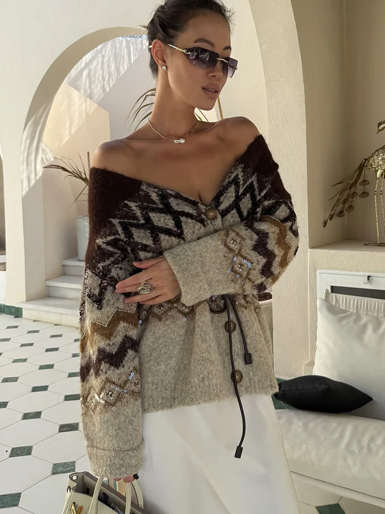 

HH женское однобортное пальто с длинными рукавами на весну и осень с v-образным вырезом и поясом с принтом + юбка-миди с эластичной резинкой на талии, юбка из 2 предметов