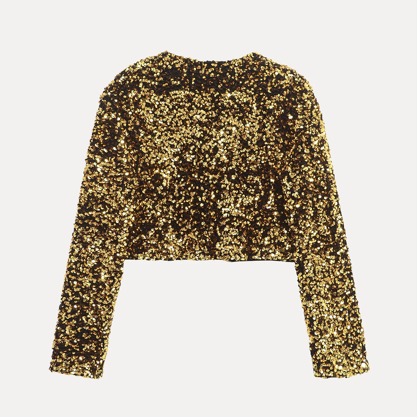 

Women's Faion Knot Belted Sequin ort Jaet Autumn 2025 New Arrival Z Stand Fit Outerwear