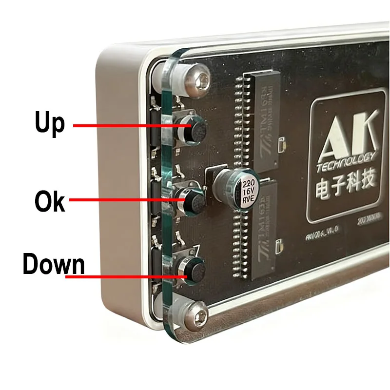 AK1016 LED espectro de música LED indicador de nivel de Audio pastilla ritmo amplificador de luz VU medidor para reproductor de Audio de coche lámparas de atmósfera