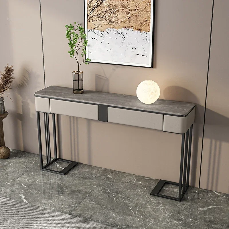 

Living Room Furniture Luxury Slate Porch Tables Modern Console Table Corridor Aisle Wall Porch Cabinet Home Entry Console Table