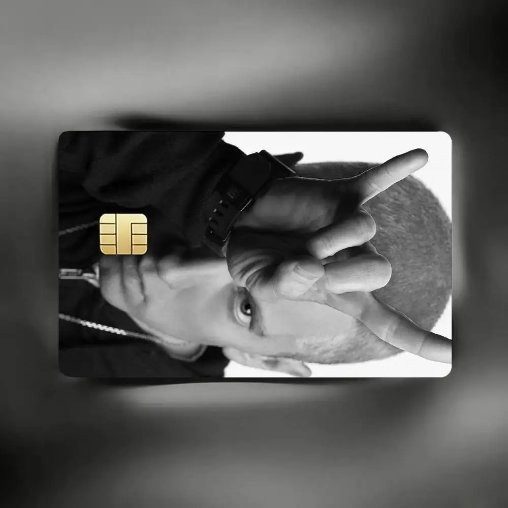 Famous Rapper E-Eminem Decorative Waterproof Film Skin Cover Credit Card Stickers Debit Front Bank