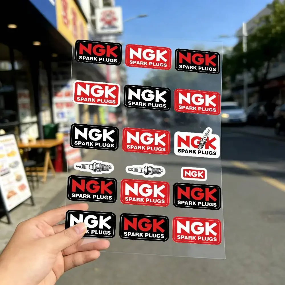 FOR NGK Waterproof Reflective Scratch Cover Sticker Universal Decor Decal For Car Motorcycle Helmet Refrigerator Water Cup