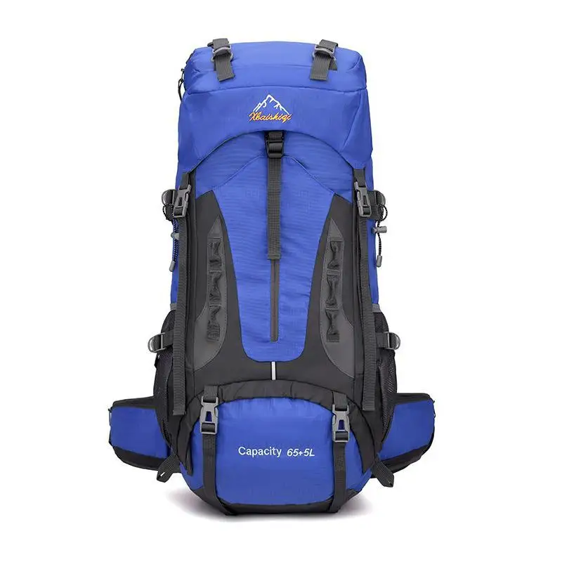 70LMen's Mountaineering Bag Professional Outdoor Large Capacity Backpack Men's and Women's Hiking Travel Commuter Backpack