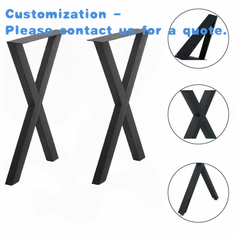 

на заказ. Цена Популярный черный обеденный стол в индустриальном стиле Железный журнальный столик Сверхмощный металлический X-образный опорный каркас