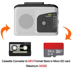 New Original Ezcap Walkman Multifunction Cassette Player with AM/FM Radio To MP3 Converter Save To TF Card No Need Computer