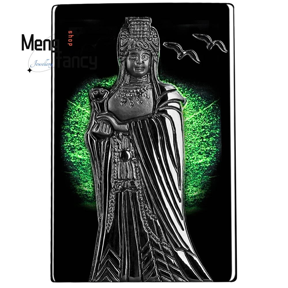 حقيقية الطبيعية السلع اليشم Mocui مازو قلادة من اليشم الجليد للرجال والنساء لحماية السلام اليشم قلادة فاخرة غرامة مجوهرات #5