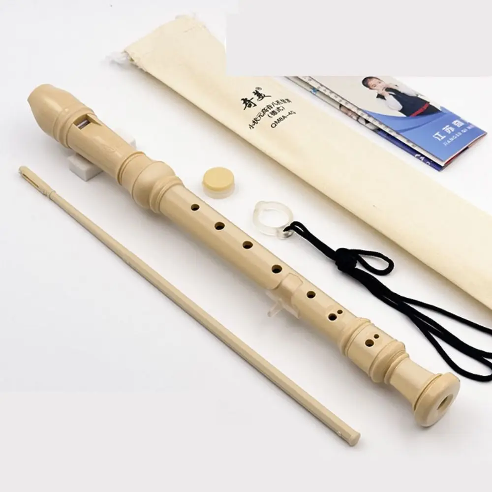 Easy Adjustable Soprano Recorder Baroque Fingering Non-toxic Eight Hole Clarinet Food Grade ABS Natural Vertical Flute Children