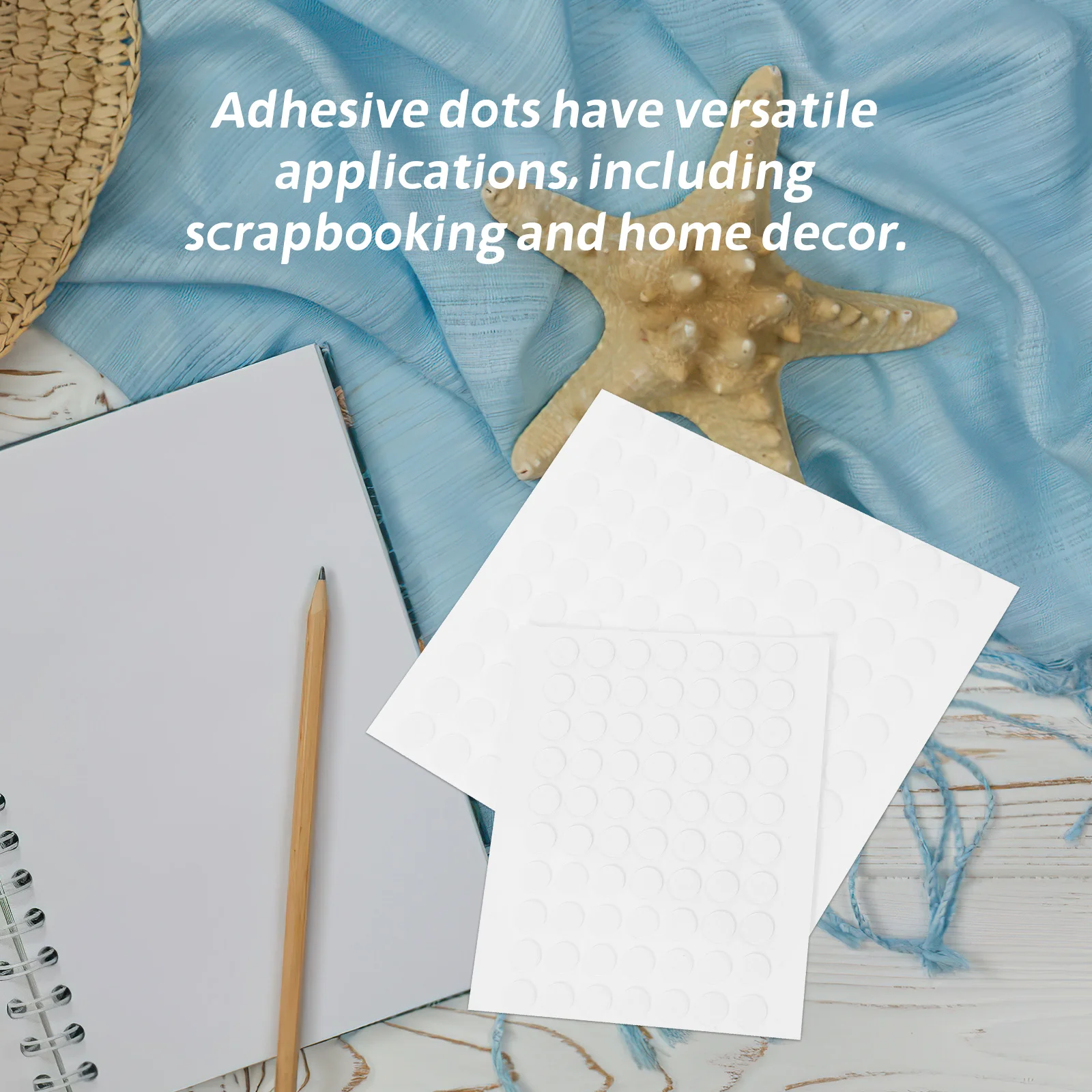 

10 Sheets Transparent Double Sided Acrylic Sticky Dots High Viscosity for Wall Putty Poster Tack Removable Clear Sticky Tabs