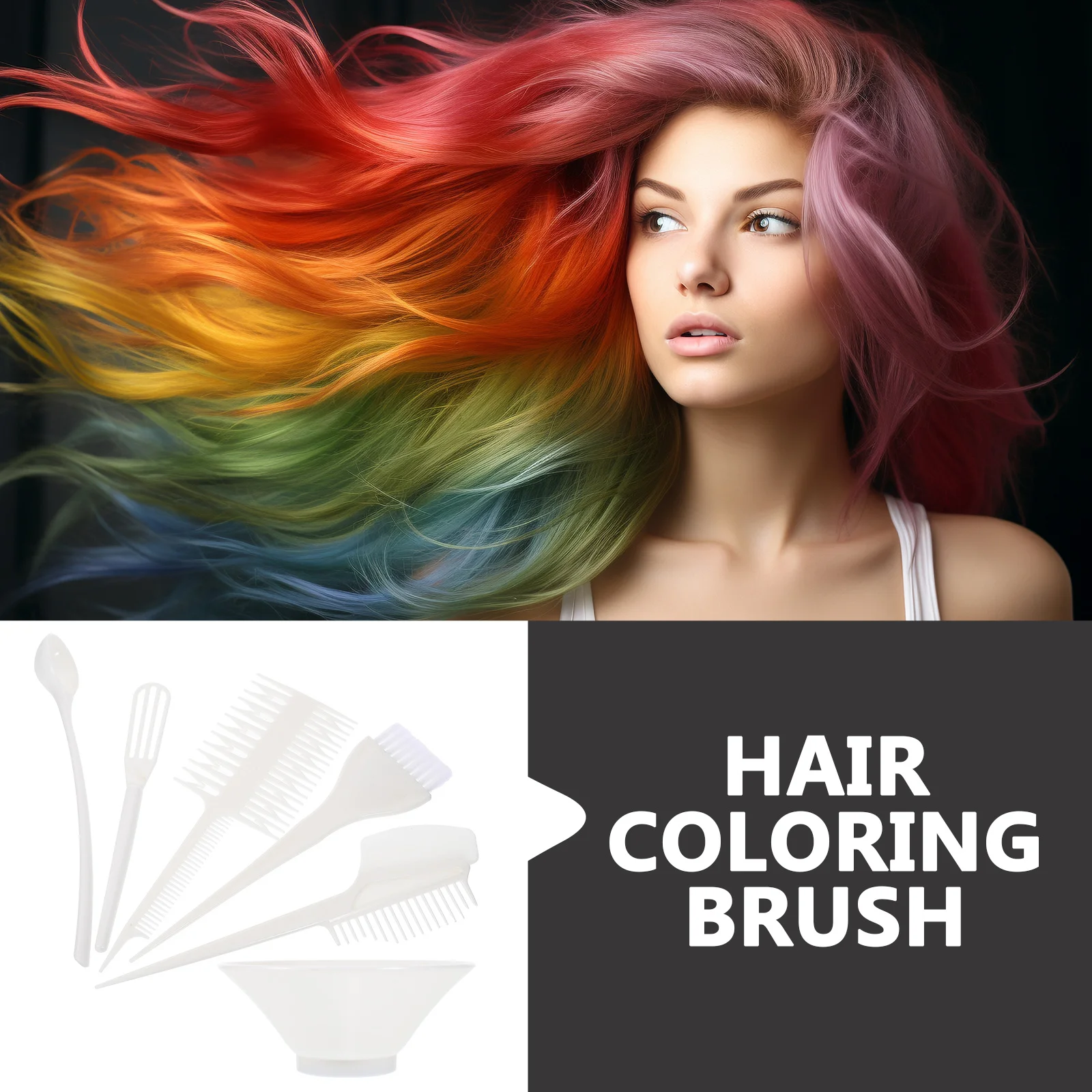 مجموعة مشط فرشاة صبغ الشعر عالية الجودة من 6 قطع مثالية لفرشاة تصفيف الشعر DIY في المنزل والصباغة