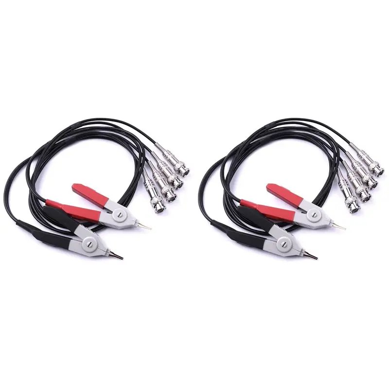 ABUI-2X 600-700MM LCR Meter Test Leads Clip Terminal Kelvin Line High Quality Four Wire Lead Kelvin Probes Kelvin Clip