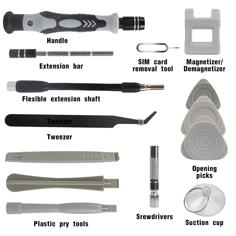 115-In-1 Precision Screwdriver Magnetic Mini Screw Nuts Bits Multifunction Repair Tools Kit Household Professional DIY