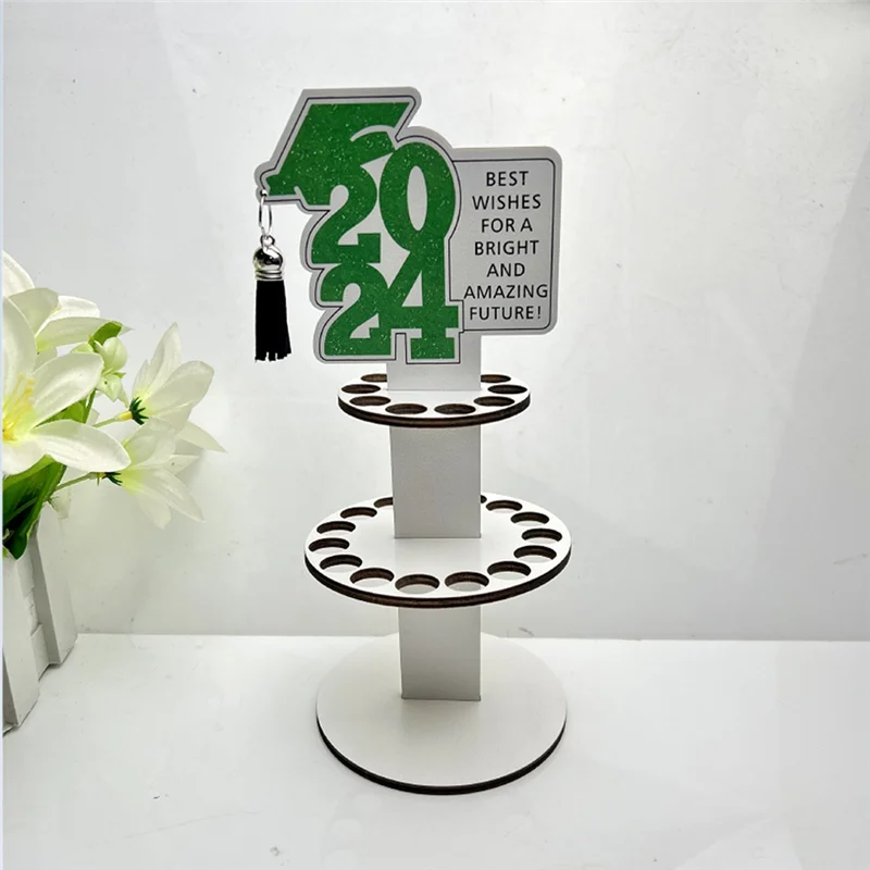 【Superdeals】 6 Stück 2024 neue Abschlussgeschenk-Geldbörse aus Holz, Ornament für Schreibtischdekoration, Geldhalter, Bargeld, Glückwunschkarte, Dura