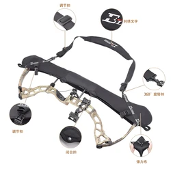 1pc Black Nylon Archery Compound Bow Bag Adjustable Shoulder Sling Portable Carry Backpack Archery Hunting Shooting Accessories