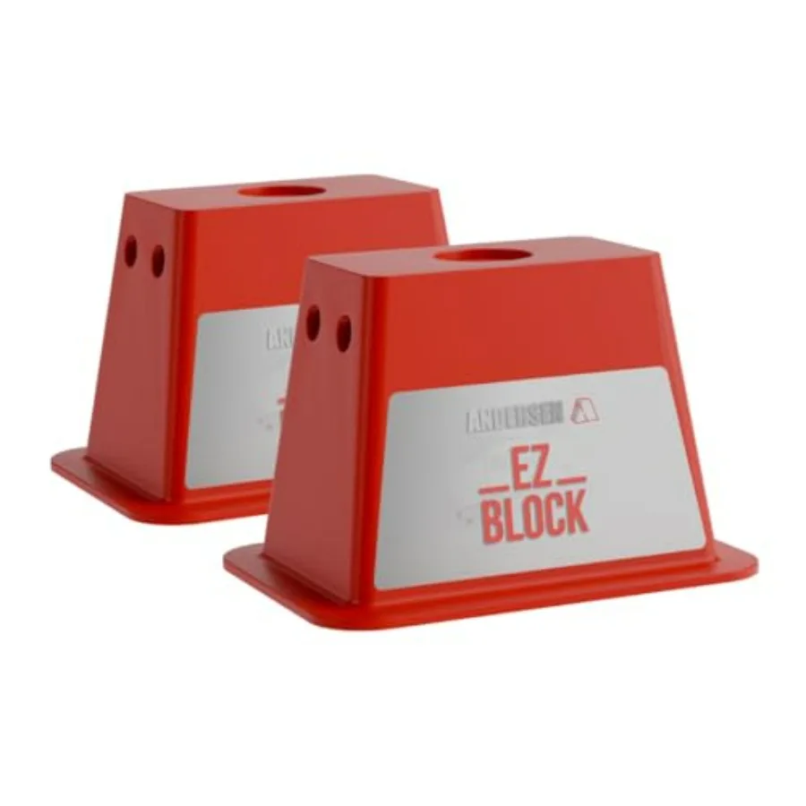 

2-Pack Trailer EZ Jack Blocks for RV Trailer Accessories Heavy Duty Camper Leveler RV Stabilizer Stands Leveling System Black D