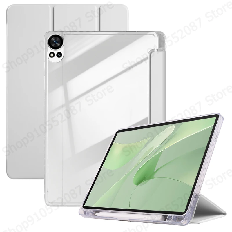 For Huawei Matepad 12x Case with Pencil Holder Trifold Acrylic Clear Back Hard Cover For MatePad 12x Huawei Matepad Air 2024 12