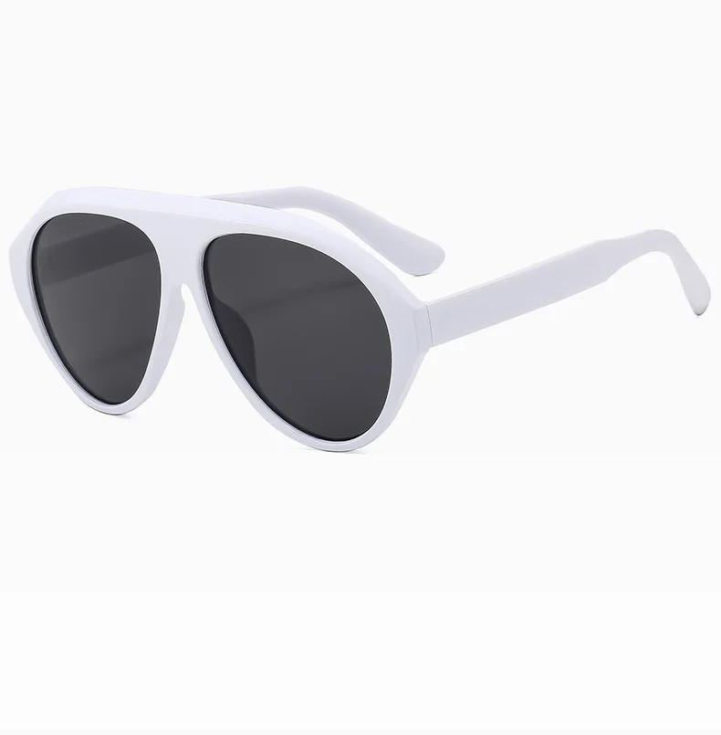 Piloten-Sonnenbrille mit großem Rahmen, Unisex, Übergröße, modische braune Sonnenbrille, Markendesign, Winterbrille – Detail 20