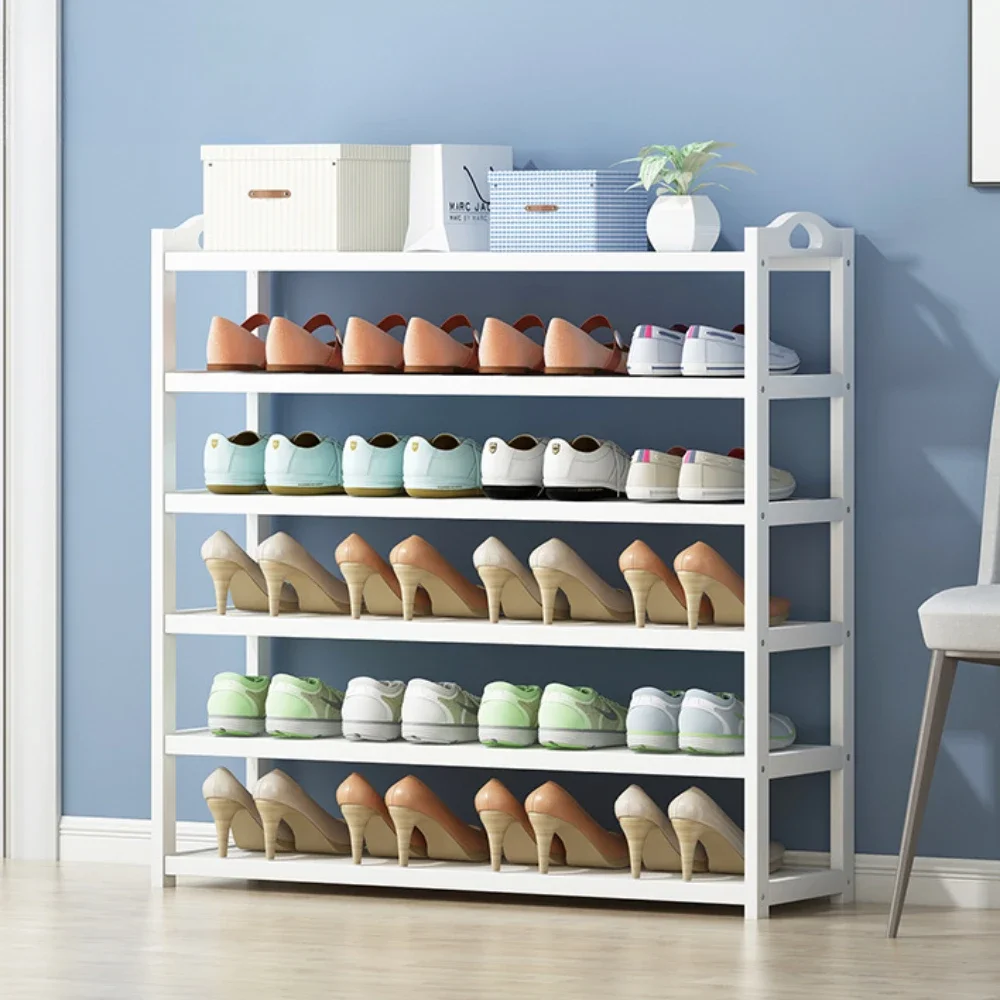 Nice Bamboo Shoe Rack Floor Type Multi-layer Simple Shoe Storage Rack High-capacity Household Space Saving Easy To Install Shoe