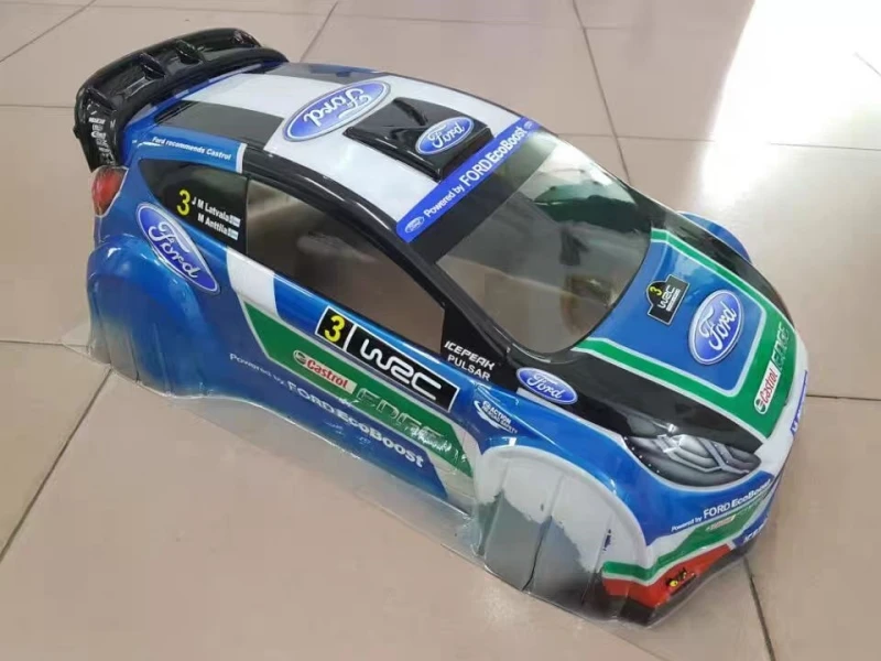 Rally wrc 1/8, 360mm Chassis, Ford gt Rally car 1/8, Clear body shell 1/8 rc car, Width 300mm body, Rc drift body shell 1/8