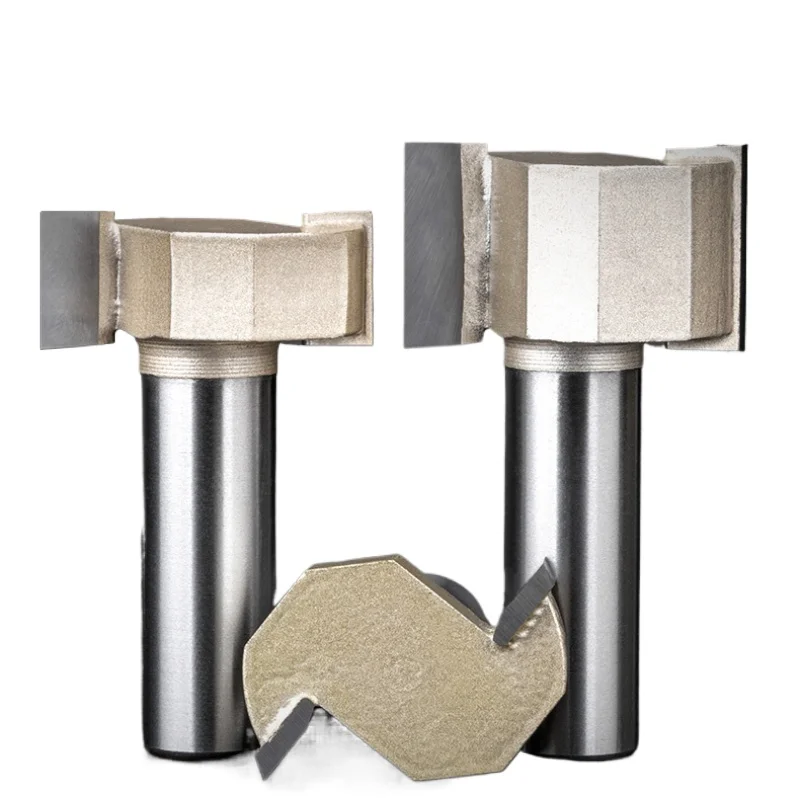 

1/2 1/4 Т-образная ручка из вольфрамовой стали, деревообрабатывающий инструмент, фреза для резьбы, торцовочный станок, гонг, долбежная фреза