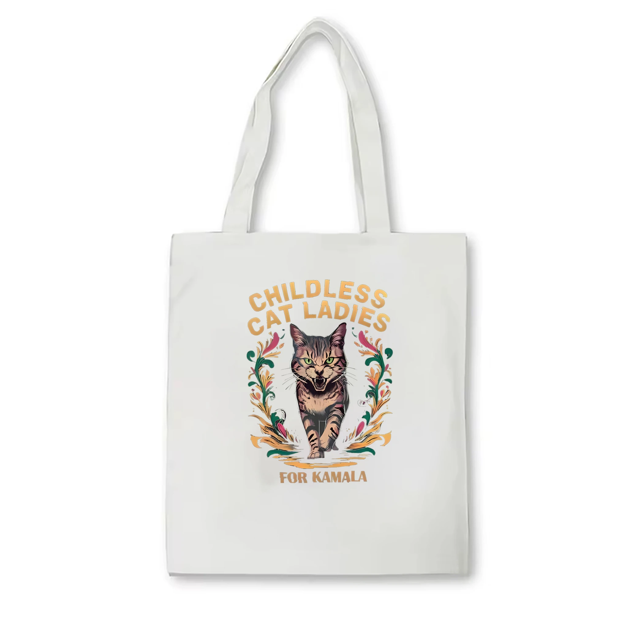 

Cat Ladies For Kamala 2024 tote bag Childless Cat Lady is Voting Kamala Harris President bag Miserable childless election tote