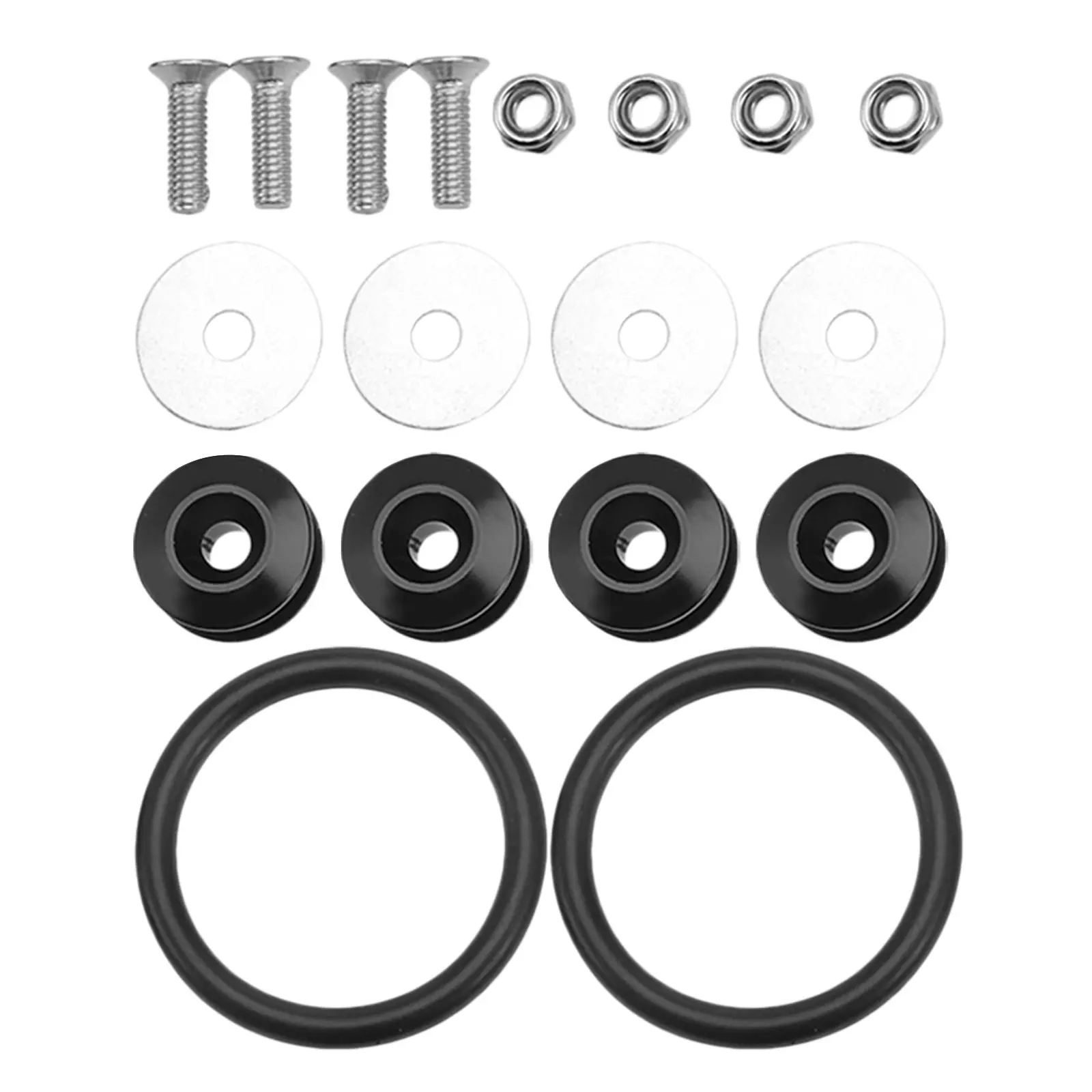 1Set Bumper Fastener Clip Quick Release Front Rear Bumper Holders Reinforced Washers Compression Resistant Metal Bolt Kit