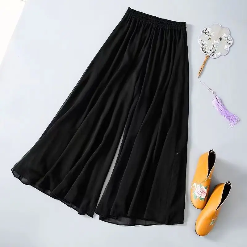 

High Waisted Wide Leg Trousers for Women's Fashion Korean Version Loose Full-length Pants Summer Casual Versatile New L48
