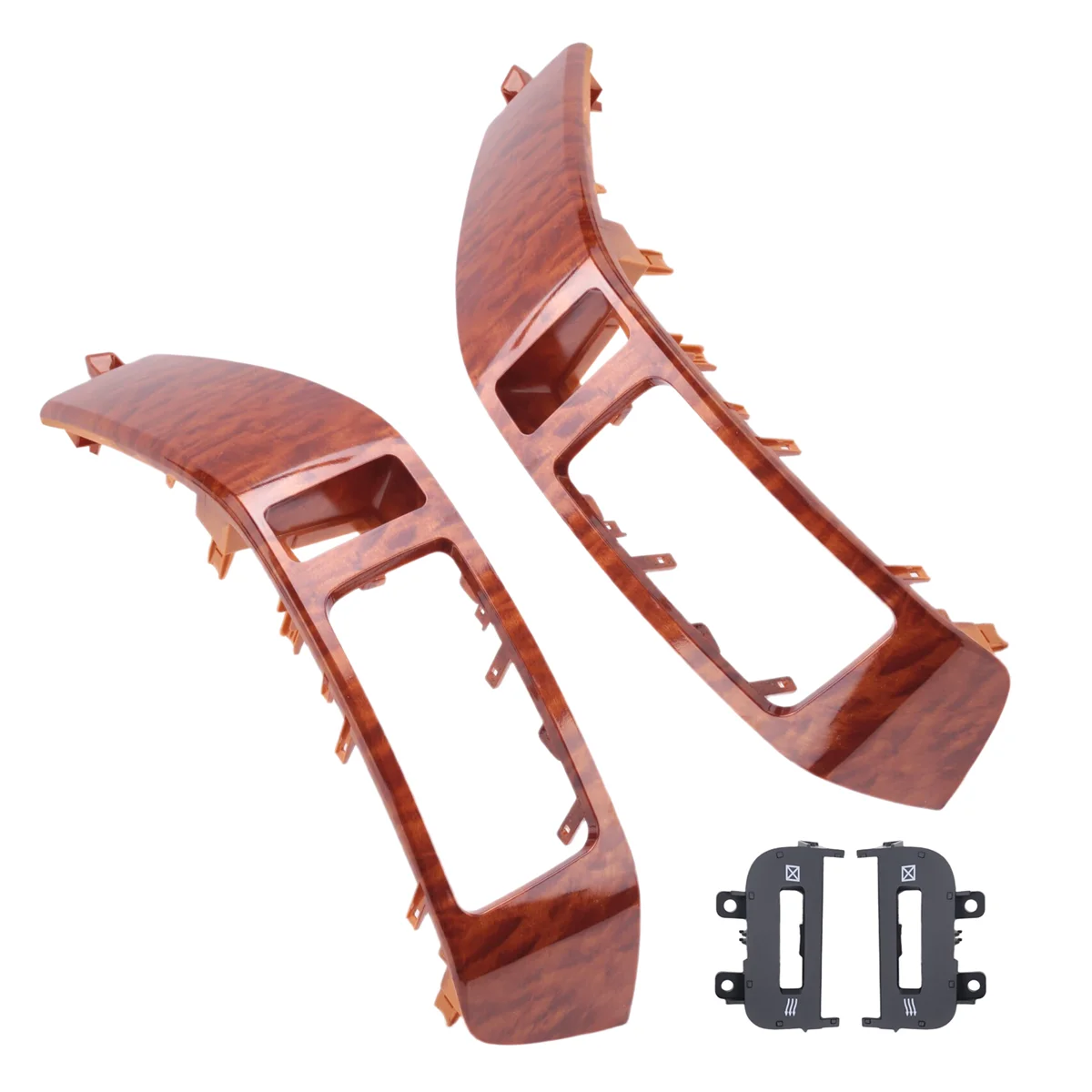 

B07A-Car A/C Vents Frame Finish Plate Panel for Light Walnut