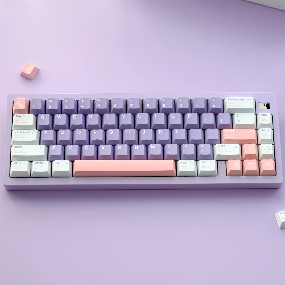 

129 Keys/set GMK Lavender Keycaps PBT Dye Subbed Key Caps Cherry Profile Keycap For Keychron Q2 65% 75% Anne GH60 GK64 Poker