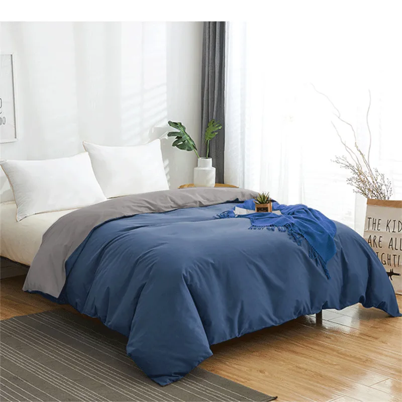 1Pc 100% Cotton Duvet Cover Reactive Dyed High Quality Natural Fabric Double-Sided Dual-Use Zipper Quilt Cover 230cmX260cm