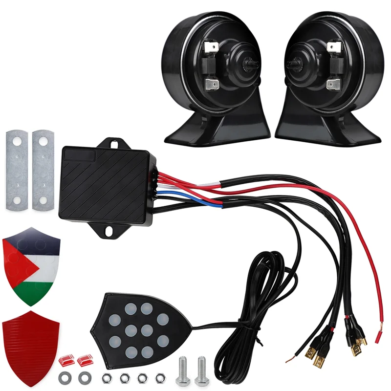 

12V Snail Trumpets With 10 Musical Sounds - Universal Electronic Horn Controller For Auto Accessories