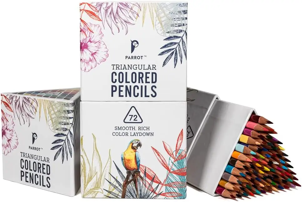 

Набор цветных карандашей из 72 штук, деревянные, с мягким грифелем, треугольной формы, предварительно заточенные, для художников и детских раскрасок