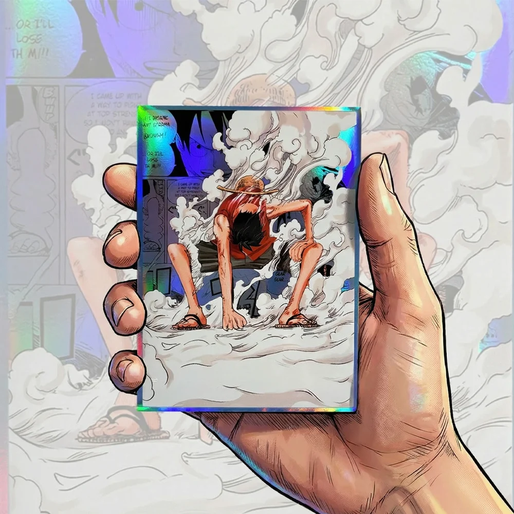 60PCS 67X92mm Rufy Dimensioni Standard Art Anime Buste per carte MGT/PTCG Gioco Caricamento dall'alto Gioco da tavolo Protezione per carte collezionabili